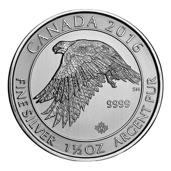 Canadian Snow Falcon coin reverse design